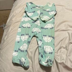 Carter's Mint Turtle Print Footie